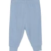 Clearance joggebukse i bambus til baby, Dusty Blue Bukser Baby Gutt