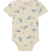 Clearance kortermet body i bambus, Dusty Blue Kort | Kortermet Baby Gutt