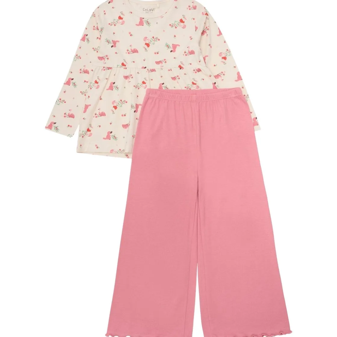 Sale pyjamas i bambus til barn, Powder Pink Pyjamaser Jente | Strømpebukser Jente