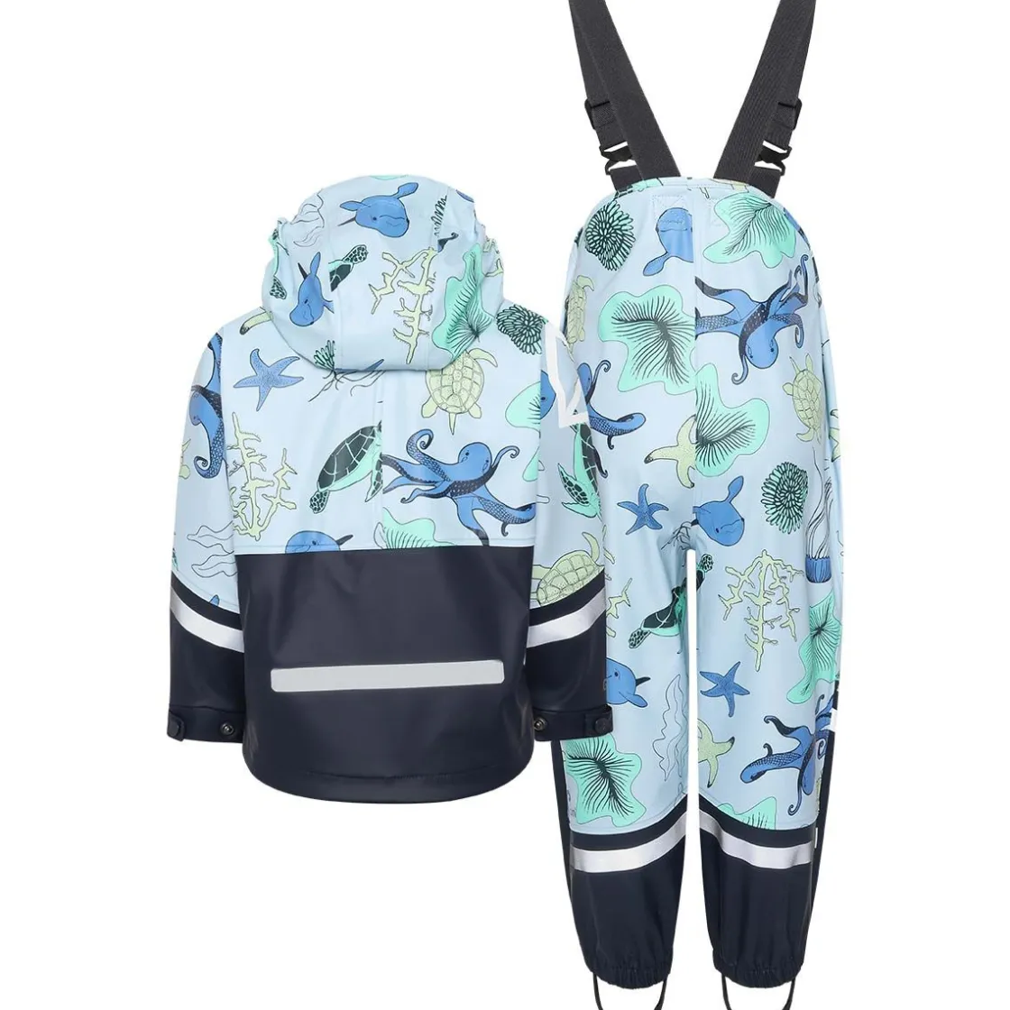 Outlet Waterman 10 regnsett til barn, Ocean Multi Blue Regntøy Barn | Regntøy & Allværsbukser Baby