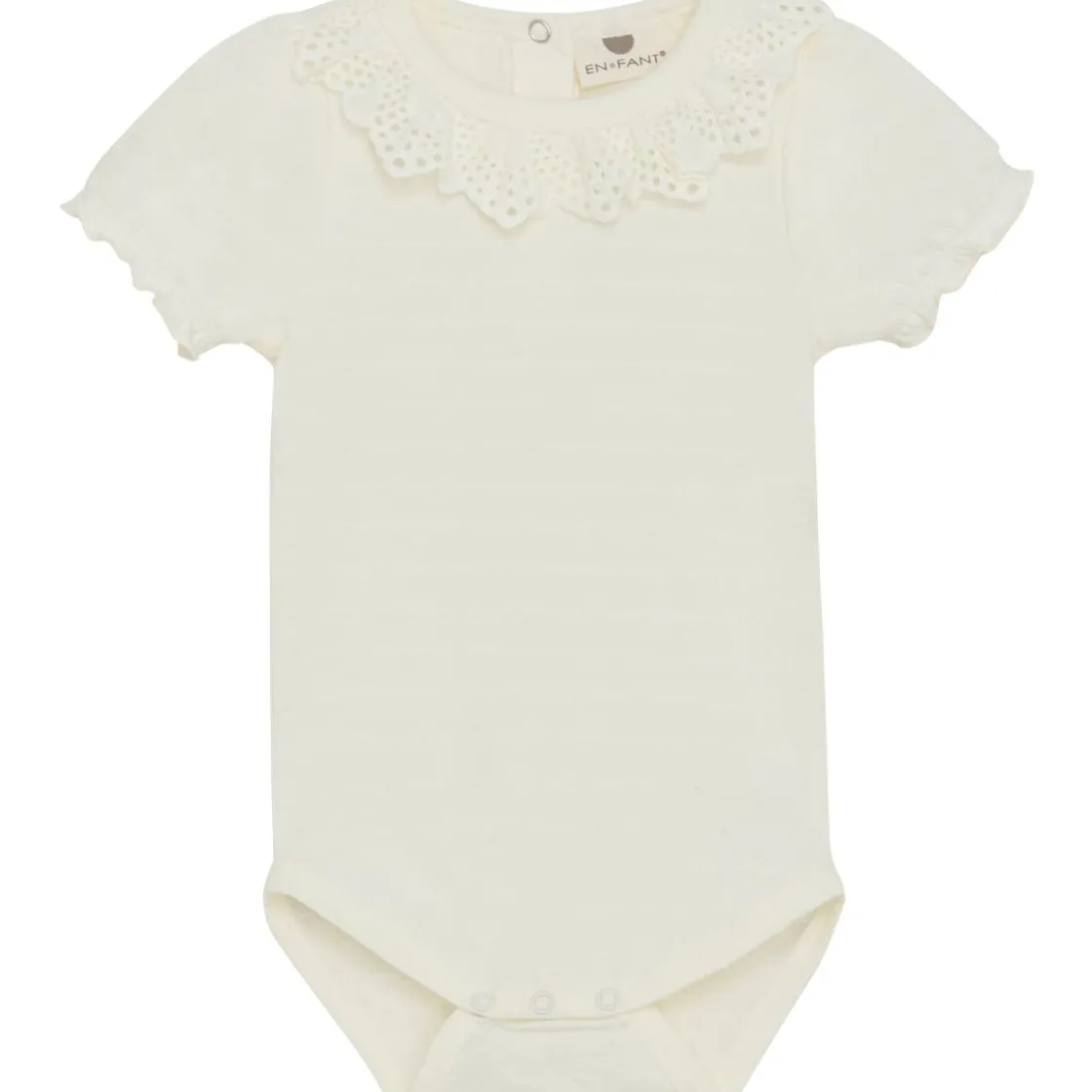 New kortermet body med krage, Egret Penklær Jente | Penklær Baby Jente