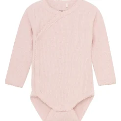 Fashion omslagsbody Mélange Rib, Hushed Violet Melange Bodyer Baby Jente