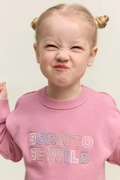 Hot Born To Be Wild sweatshirt til barn, Dus Rosa Gensere & Overdeler Jente | Gensere & Overdeler Gutt