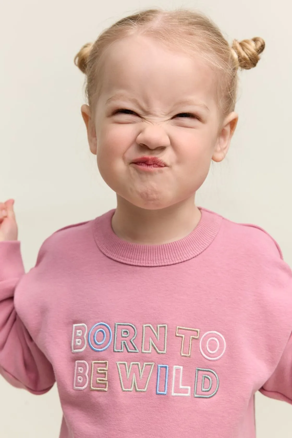 Hot Born To Be Wild sweatshirt til barn, Dus Rosa Gensere & Overdeler Jente | Gensere & Overdeler Gutt