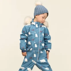 Outlet Salt vinterdress til barn med print, Denimblå Parkdresser & Vinterdresser Barn | Parkdresser & Vinterdresser Baby