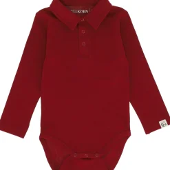 Outlet Sebastian skjortebody, Dyp Rød Juleantrekk Baby Gutt | Penklær Baby Gutt