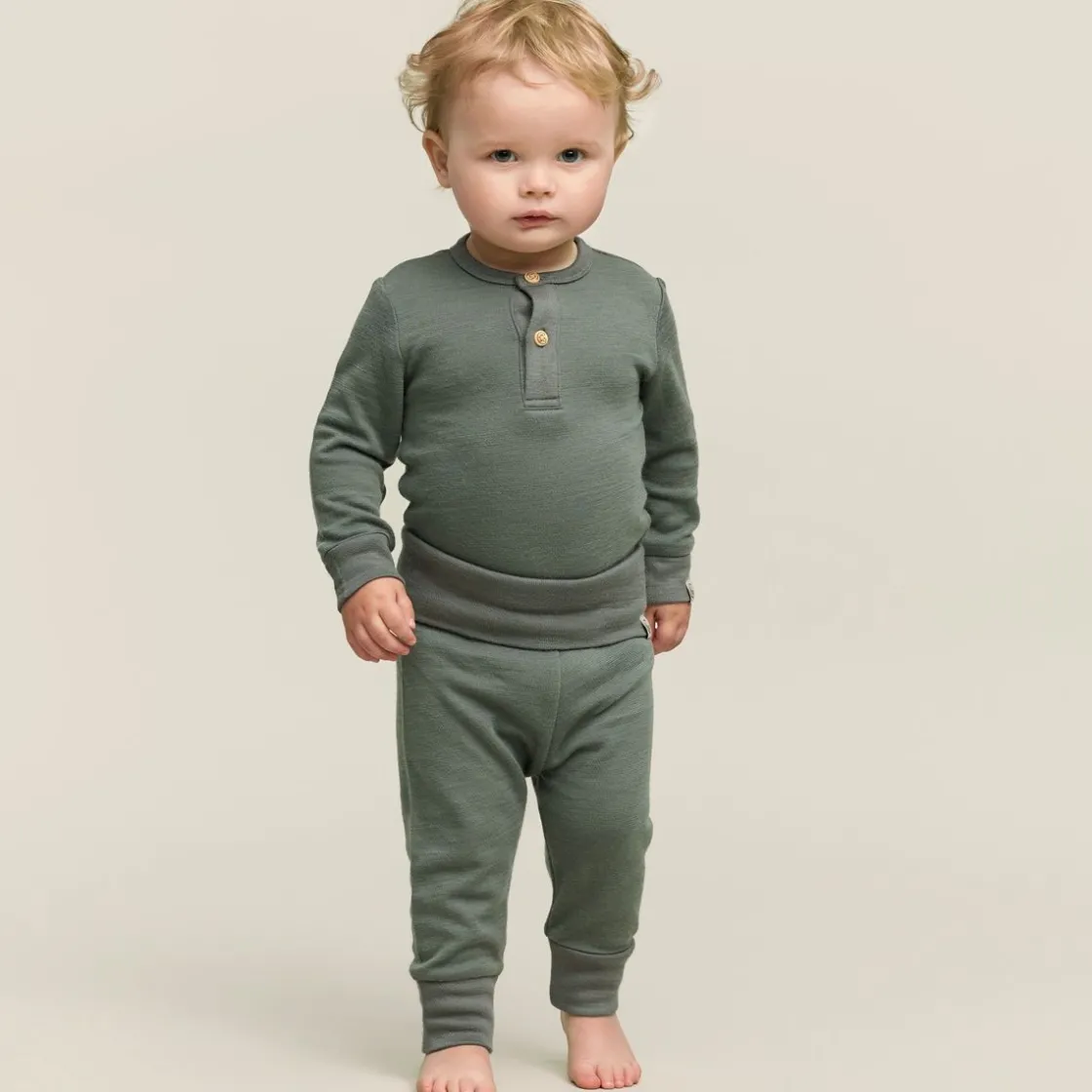 Best Ulle ullsett i ull/bambus til baby, Matt Grønn Ullbukser Baby | Ullbody Og Ullgensere Baby