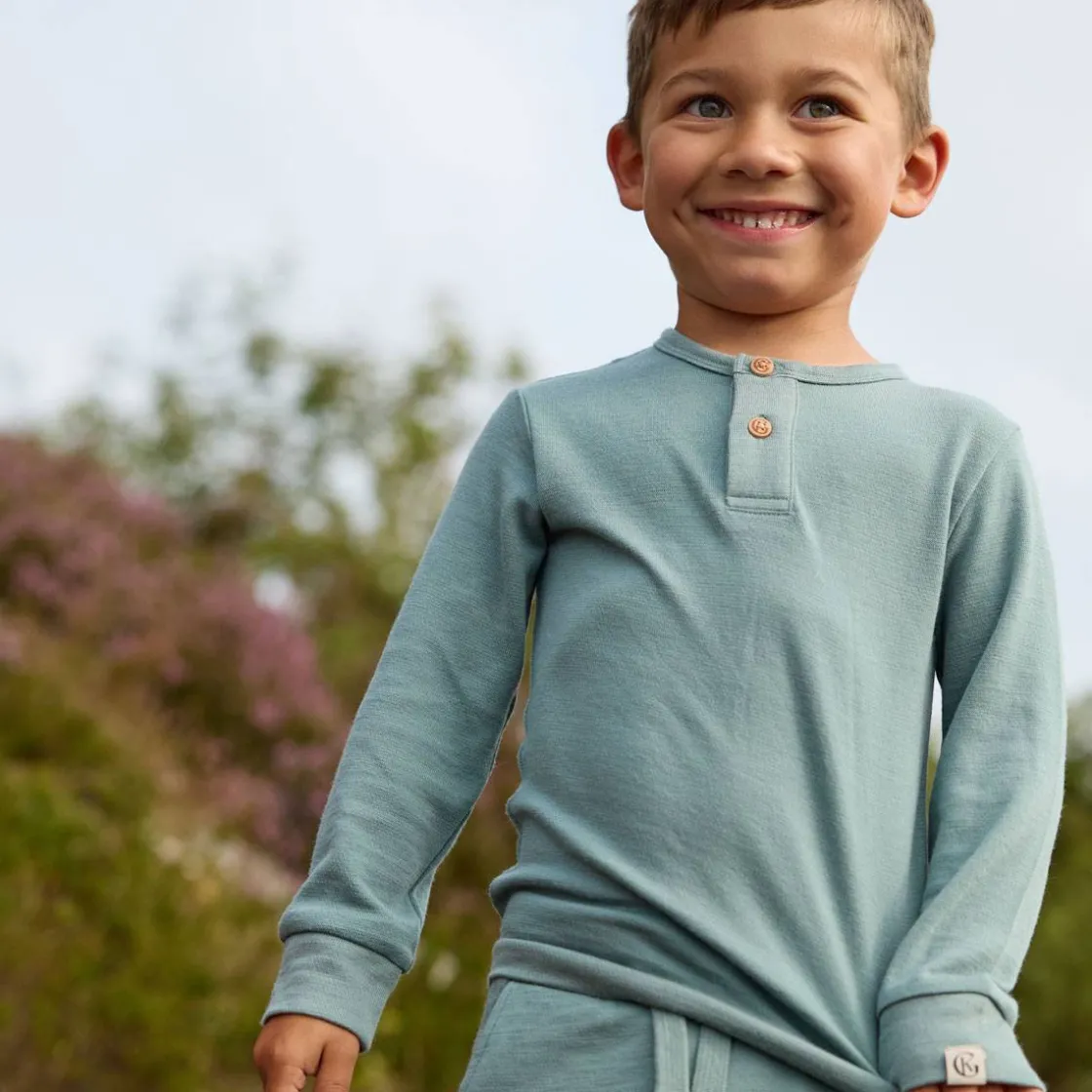 Fashion Ulle ullsett i ull/bambus til barn, Dus Grønn Ullbukser 8-16 År | Ullbukser Gutt 3-10 År