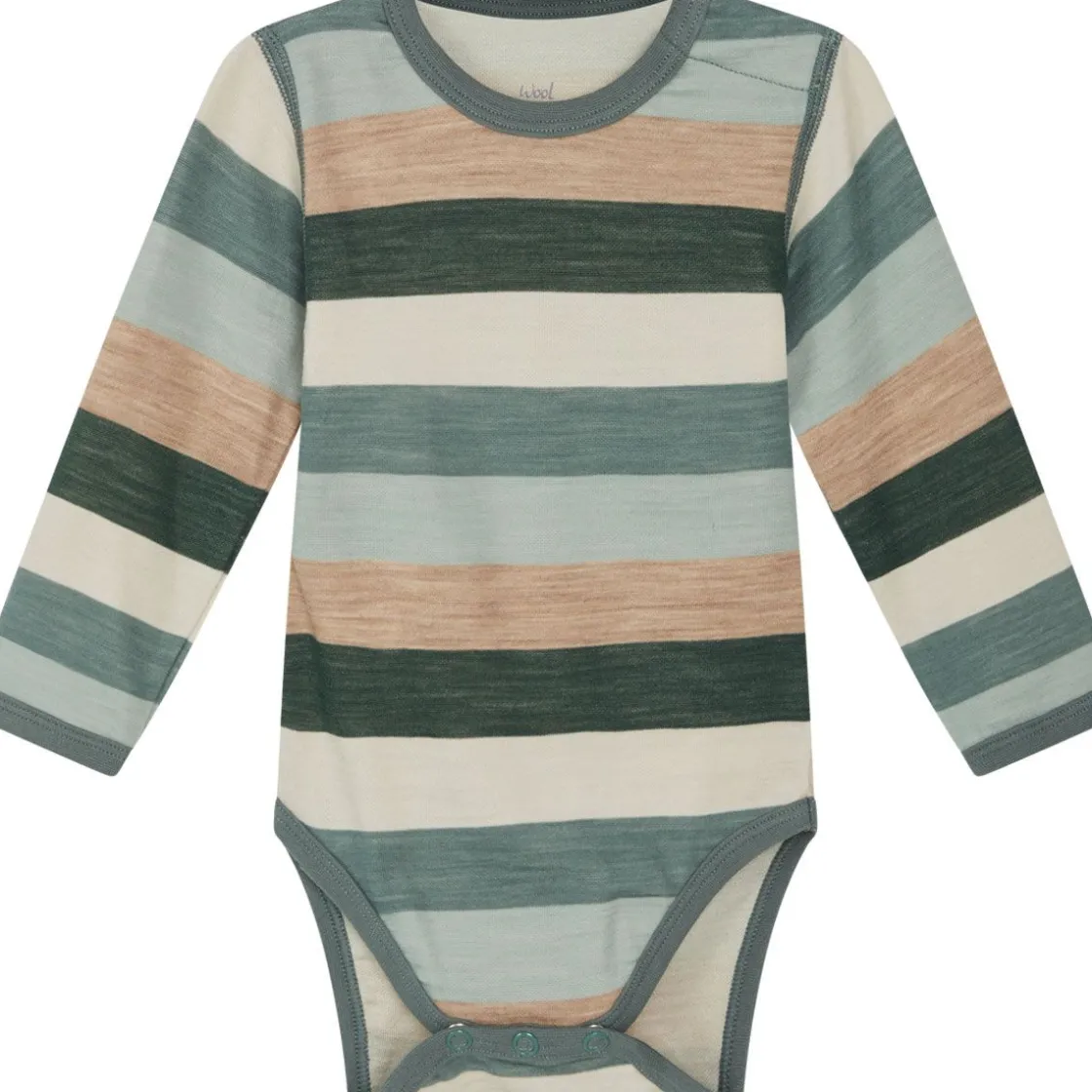 Best Hust & Claire Badia body ull/bambus striper, Jade Green Ullbody Og Ullgensere Baby | Ullbodyer Baby Gutt