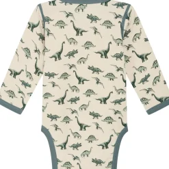 Discount Hust & Claire Badia body ull/bambus Dino, Jade Green Ullbody Og Ullgensere Baby | Ullbodyer Baby Gutt