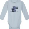 Outlet Hust & Claire Baloo body ull/bambus mus, Cloud Blue Ullbody Og Ullgensere Baby | Ullbodyer Baby Gutt