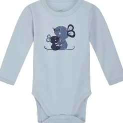 Outlet Hust & Claire Baloo body ull/bambus mus, Cloud Blue Ullbody Og Ullgensere Baby | Ullbodyer Baby Gutt