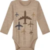 Sale Hust & Claire Baloo body ull/bambus fly, Biscuit mel. Ullbody Og Ullgensere Baby | Ullbodyer Baby Gutt