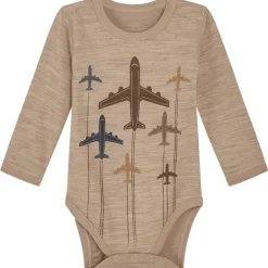 Sale Hust & Claire Baloo body ull/bambus fly, Biscuit mel. Ullbody Og Ullgensere Baby | Ullbodyer Baby Gutt