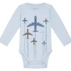 Fashion Hust & Claire Baloo body ull/bambus fly, Cloud Blue Ullbody Og Ullgensere Baby | Ullbodyer Baby Gutt