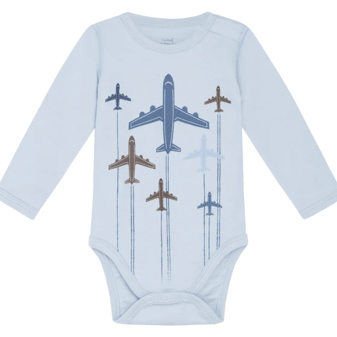 Fashion Hust & Claire Baloo body ull/bambus fly, Cloud Blue Ullbody Og Ullgensere Baby | Ullbodyer Baby Gutt