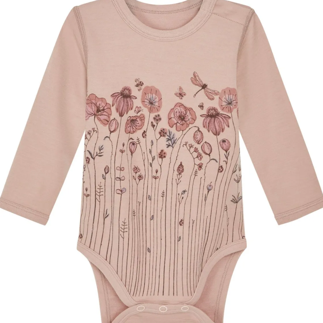 Hot Hust & Claire Baloo body ull/bambus blomster, Rose C. Ullbody Og Ullgensere Baby | Ullbodyer Baby Jente