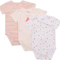 Outlet Hust & Claire Barba 3-pack kortermet body, white Kortermet Baby Jente | Bodyer Baby Jente