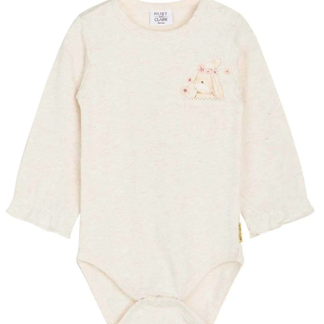 New Hust & Claire Barina body m/kanin, whisper melange Bodyer Baby Jente