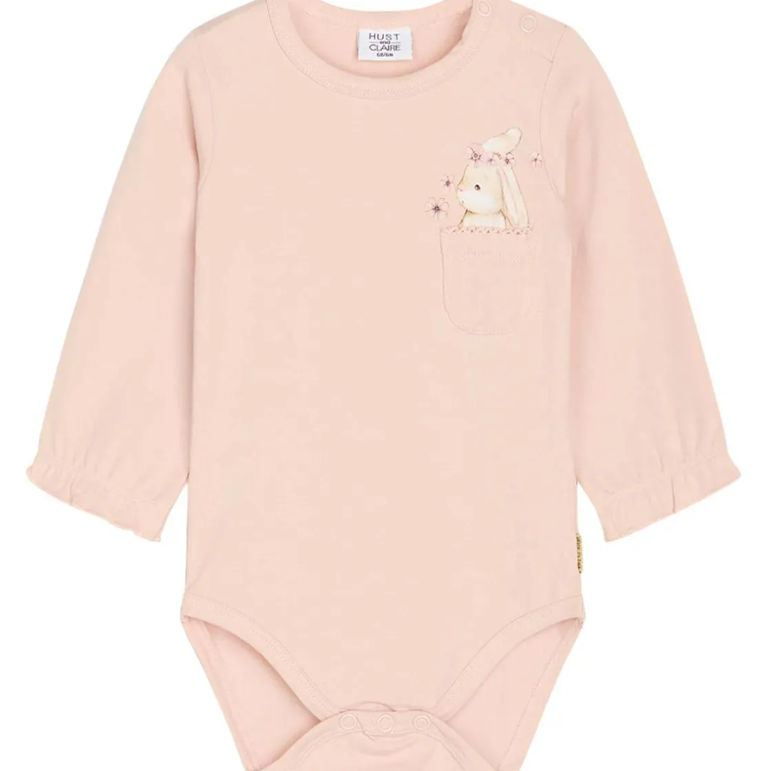 Sale Hust & Claire Barina body m/kanin, peach dust Bodyer Baby Jente