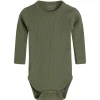 Online Hust & Claire Berry ribb body i ull/lyocell, olivine Ullbody Og Ullgensere Baby | Ullbodyer Baby Gutt