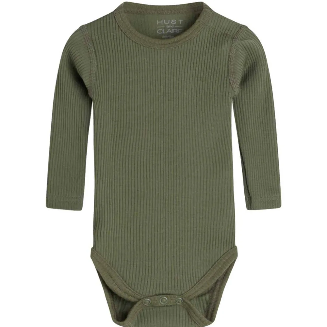 Online Hust & Claire Berry ribb body i ull/lyocell, olivine Ullbody Og Ullgensere Baby | Ullbodyer Baby Gutt