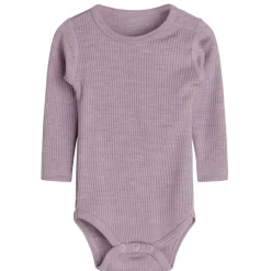Fashion Hust & Claire Berry ribb body i ull/lyocell, woodrose Ullbody Og Ullgensere Baby | Ullbodyer Baby Jente