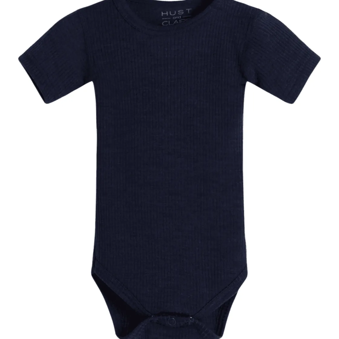 Fashion Hust & Claire Bet ribb kortermet body i ull, blues Ullbody Og Ullgensere Baby | Ullbodyer Baby Gutt
