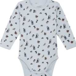 Clearance Hust & Claire Bo body ugler ull, Cloud Blue Ullbody Og Ullgensere Baby | Ullbodyer Baby Gutt