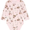 Outlet Hust & Claire body i bambus m/safari dyr, Rose morn Bodyer Baby Jente