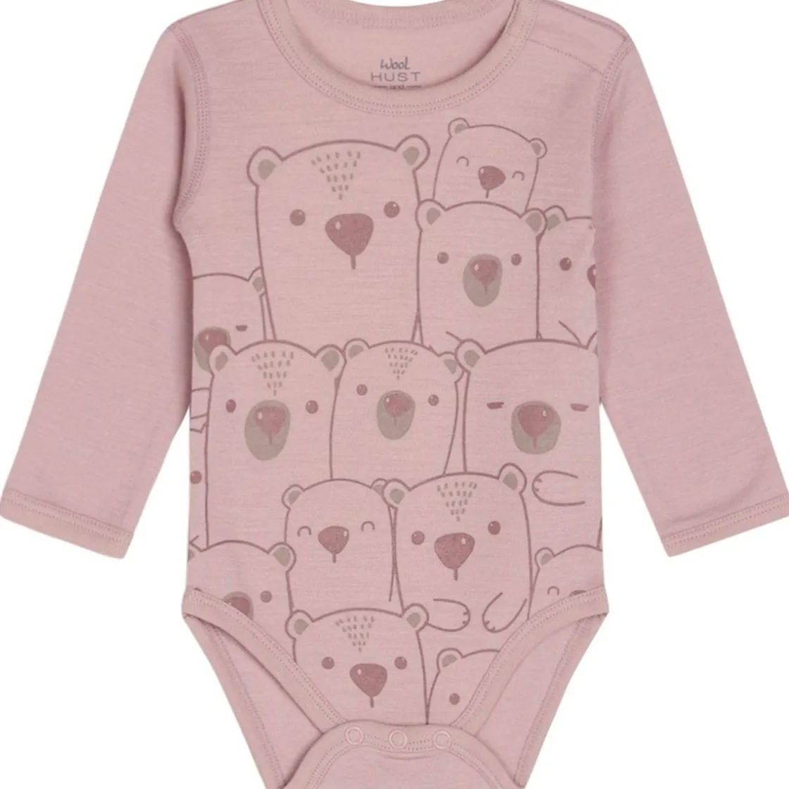 Hot Hust & Claire body i ull med bjørner, Shade rose Ullbody Og Ullgensere Baby | Ullbodyer Baby Jente