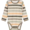 Hot Hust & Claire body i ull/bambus med striper, Khaki Ullbody Og Ullgensere Baby | Ullbodyer Baby Gutt