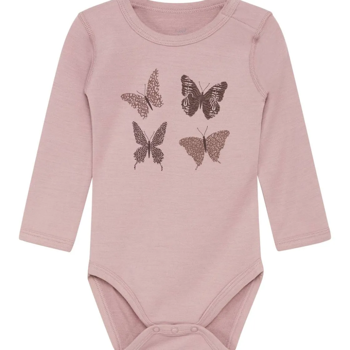 Online Hust & Claire body i ull/bambus m/sommerfugler, Shade rose Ullbody Og Ullgensere Baby | Ullbodyer Baby Jente
