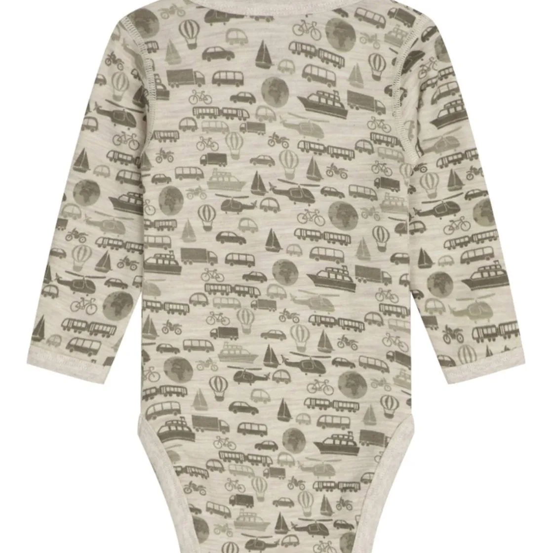 Clearance Hust & Claire body i ull/bambus m/kjøretøy, Wheat mel. Ullbody Og Ullgensere Baby | Ullbodyer Baby Gutt
