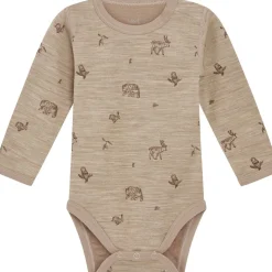 Best Hust & Claire body ull/bambus skogsdyr, Biscuit Melange Ullbody Og Ullgensere Baby | Ullbodyer Baby Jente
