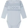 Sale Hust & Claire Bosti body elefanter ull, Cloud Blue Ullbody Og Ullgensere Baby | Ullbodyer Baby Gutt