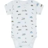 Online Hust & Claire Bue kortermet body i bambus, water Kort | Kortermet Baby Gutt