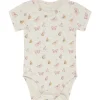 Sale Hust & Claire Bue kortermet body i bambus, shrimp Kortermet Baby Jente | Bodyer Baby Jente