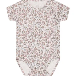 New Hust & Claire Bue kortermet body i bambus, rose morn Kortermet Baby Jente | Bodyer Baby Jente