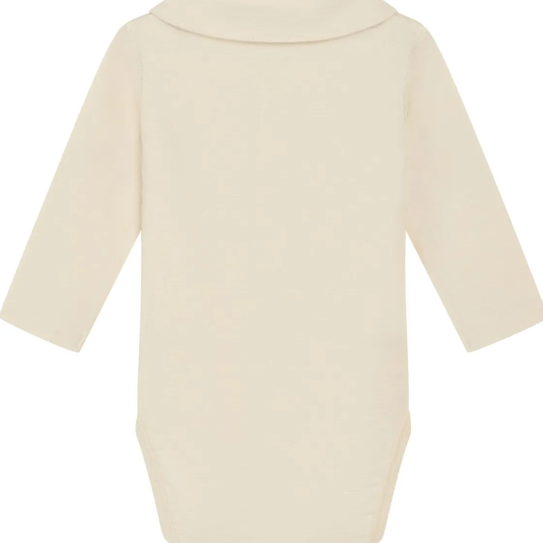Clearance Hust & Claire Caldur body med krage i ull/bambus, Ecru Ullbody Og Ullgensere Baby | Juleantrekk Baby Gutt