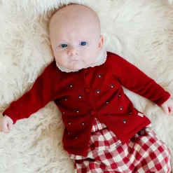 New Hust & Claire Call cardigan til baby, Teaberry Juleantrekk Til Baby Jente | Penklær Baby Jente