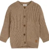 Discount Hust & Claire Charli cardigan til baby, deer brown melange Penklær Gutt | Skjorter Gutt