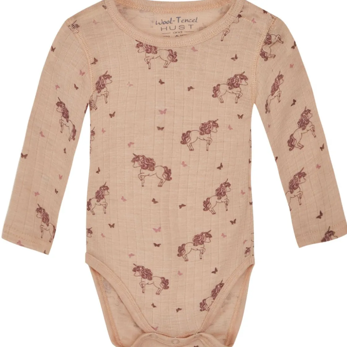 Clearance Hust & Claire Enhjørning body i ull/lyocell, Rose C. Ullbody Og Ullgensere Baby | Ullbodyer Baby Jente