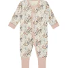 Best Hust & Claire heldress ull/bambus blomster, Cloud Blue Ulldresser & Ullpyjamaser Baby | Heldresser & Pyjamaser Jente