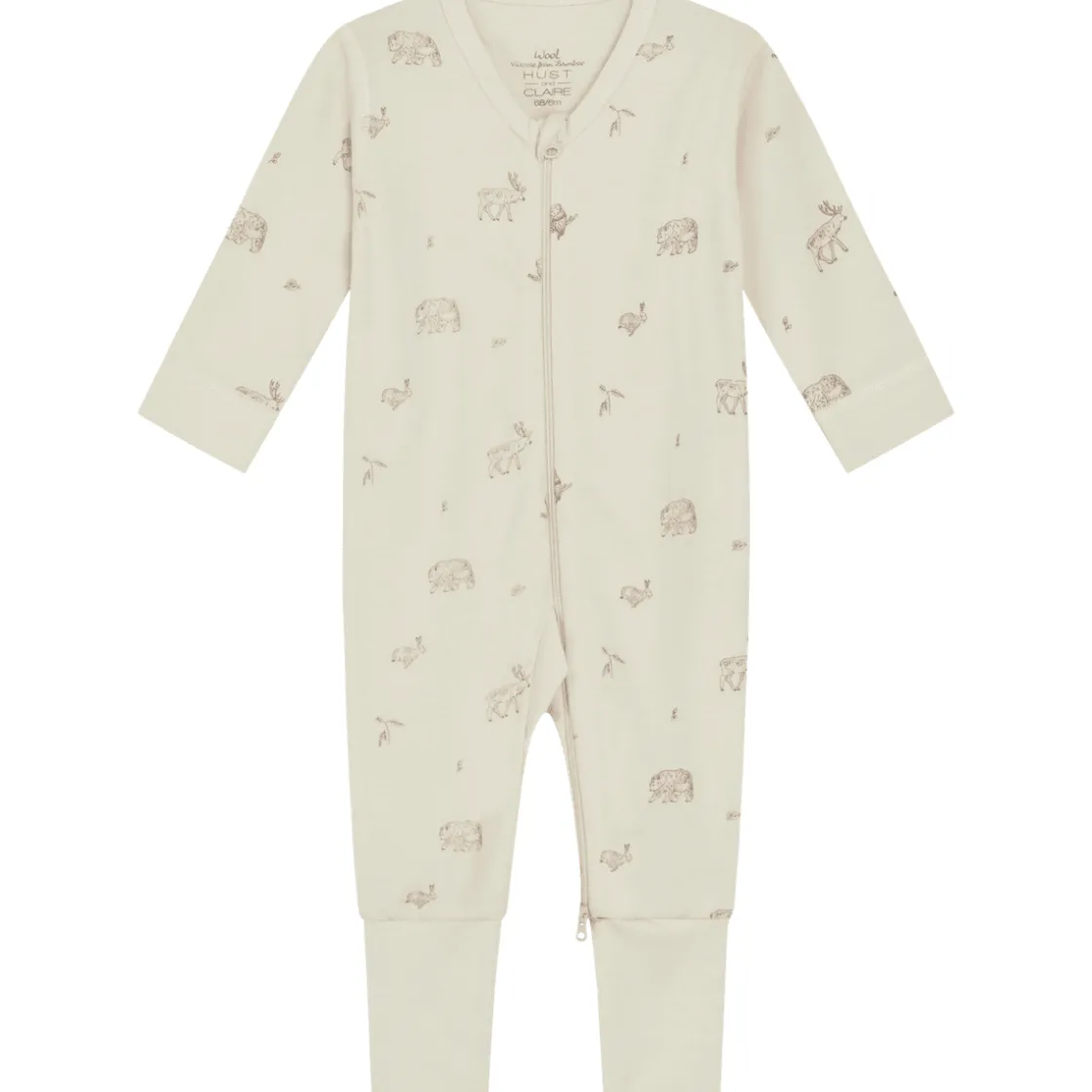 Best Hust & Claire heldress ull/bambus skogsdyr, Ecru Ulldresser & Ullpyjamaser Baby | Heldresser & Pyjamaser Jente