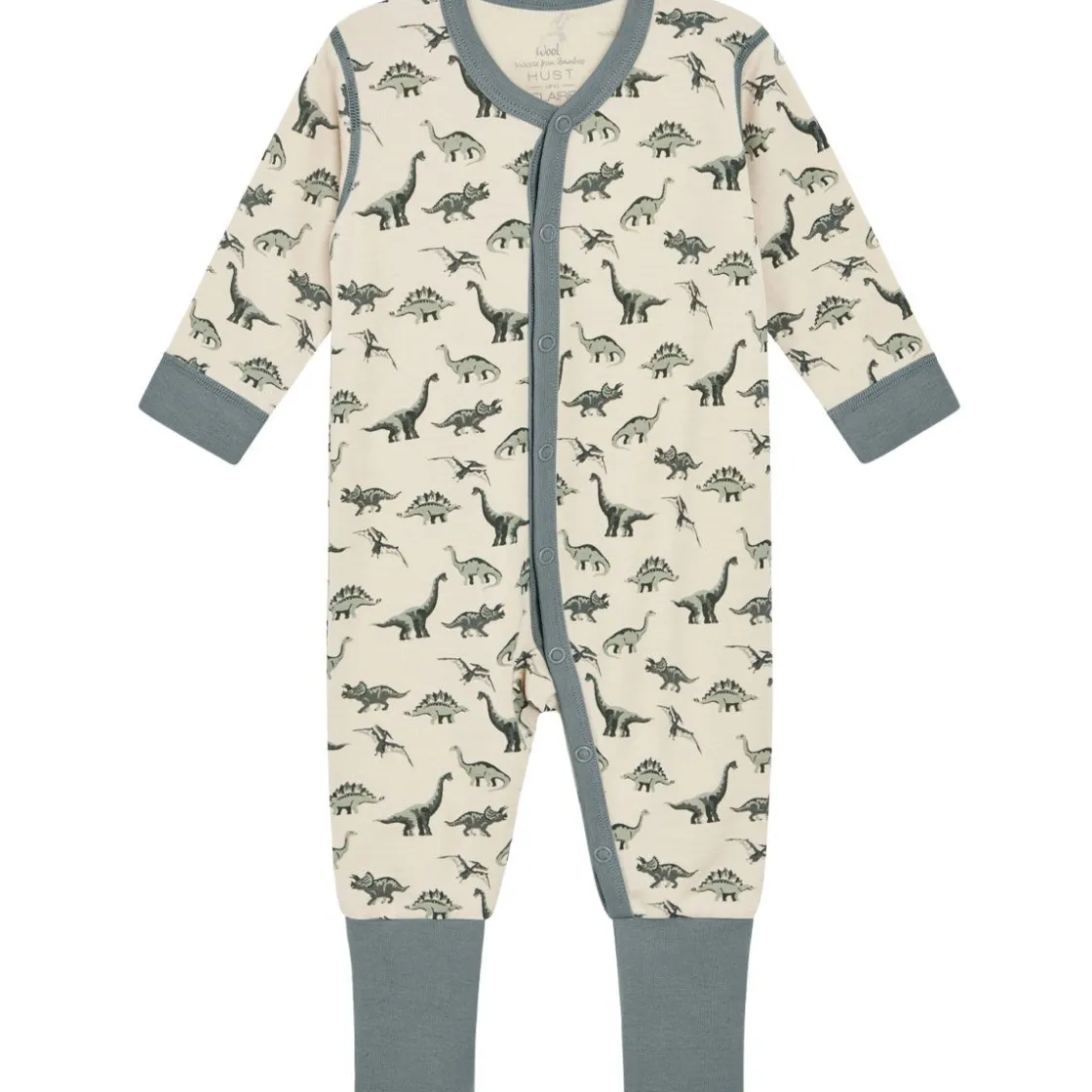 Clearance Hust & Claire heldress ull/bambus Dino, Jade Green Ulldresser & Ullpyjamaser Baby | Heldresser & Pyjamaser Gutt