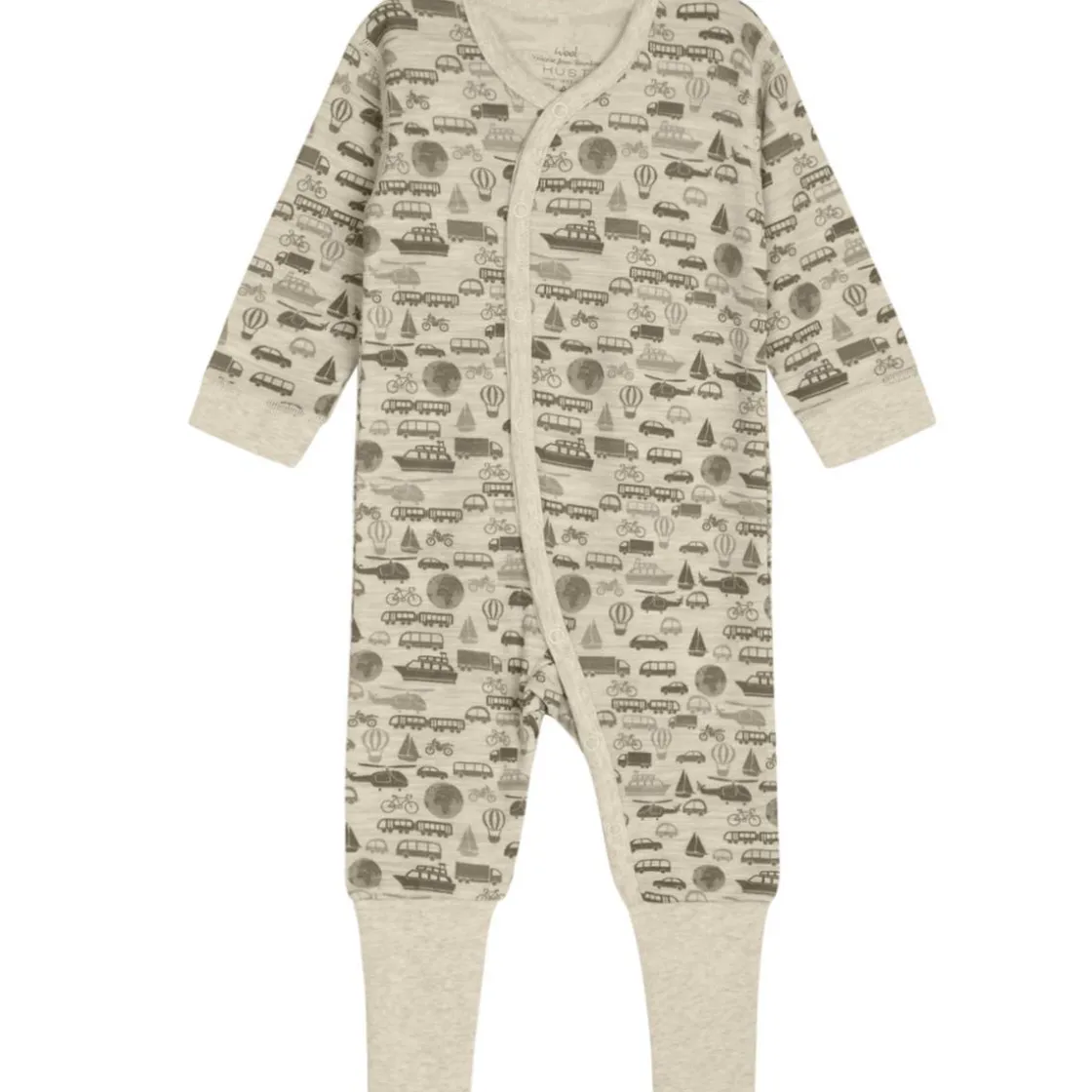 Fashion Hust & Claire Manu heldress i ull/bambus, Wheat melange Ulldresser & Ullpyjamaser Baby | Heldresser & Pyjamaser Gutt