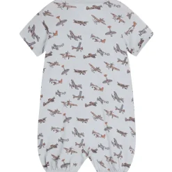 Fashion Hust & Claire Milu kortermet romper, iced aqua Rompere Baby Gutt | Heldresser & Pyjamaser Gutt
