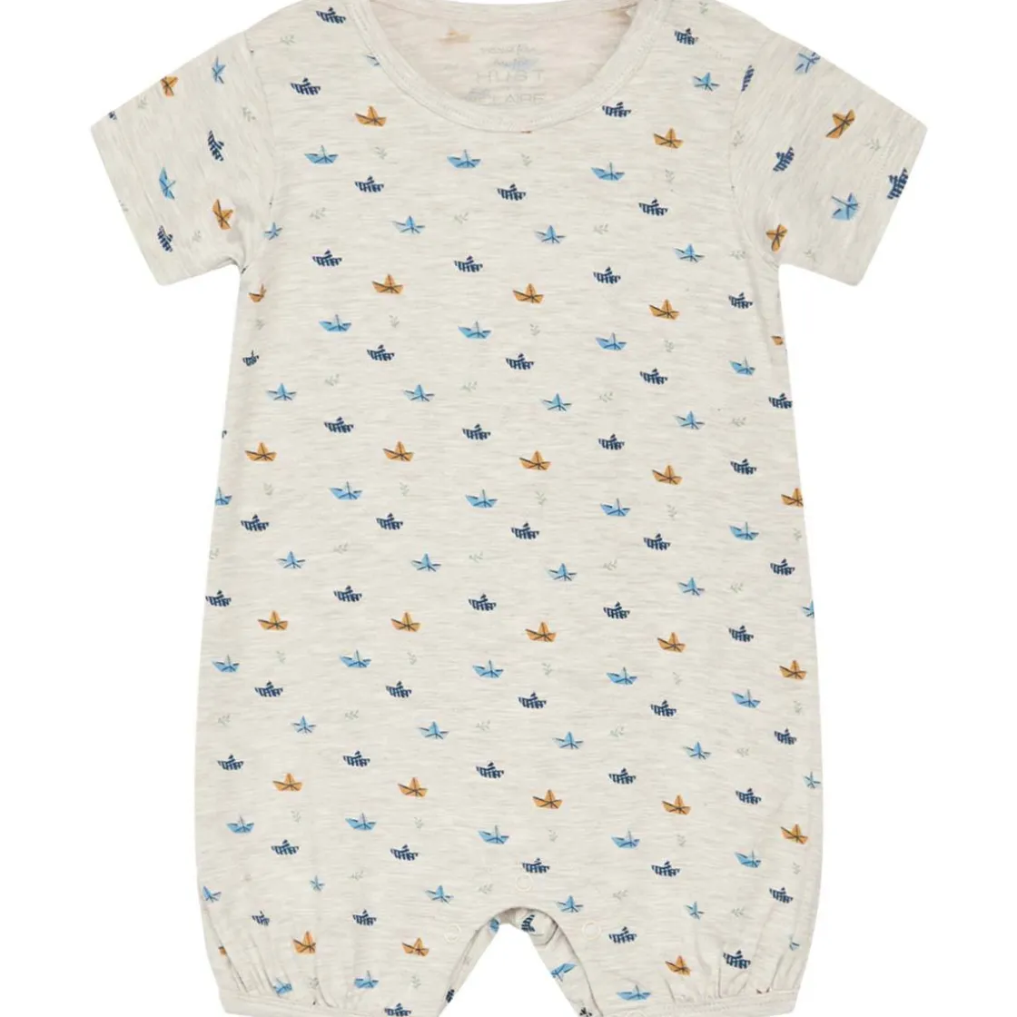 Best Hust & Claire Milu romper i bambus, glacier Rompere Baby Gutt | Heldresser & Pyjamaser Gutt