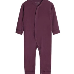 Fashion Hust & Claire ribb heldress i ull/lyocell, plum wine Ulldresser & Ullpyjamaser Baby | Heldresser & Pyjamaser Jente